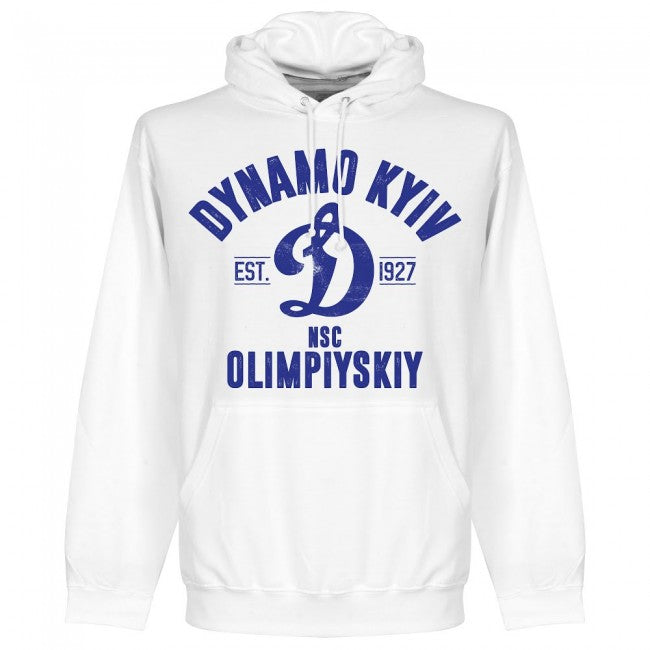 Dynamo Kyiv Established Hoodie - White - Terrace Gear