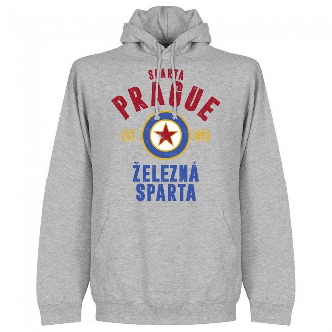 Sparta Prague Established Hoodie - Grey - Terrace Gear