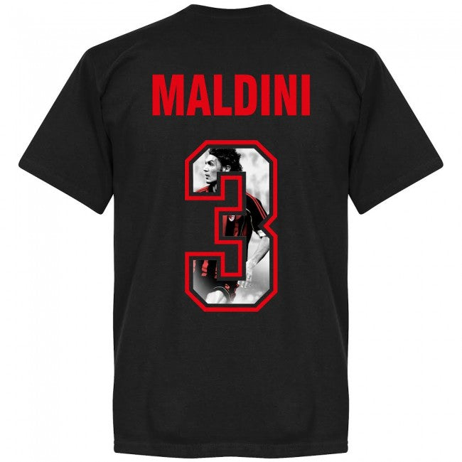 AC Milan Maldini 3 Gallery Team T-Shirt - Black