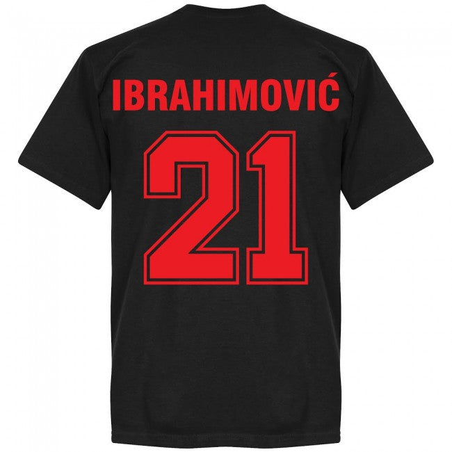 Milan Ibrahimovic 21 Team T-Shirt - Black
