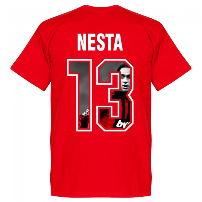AC Milan Nesta 13 Gallery Team T-Shirt - Red