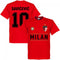 AC Milan Savicevic 10 Team T-Shirt - Red