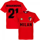 Milan Ibrahimovic 21 Team T-Shirt - Red
