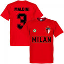 AC Milan Maldini 3 Team T-Shirt - Red