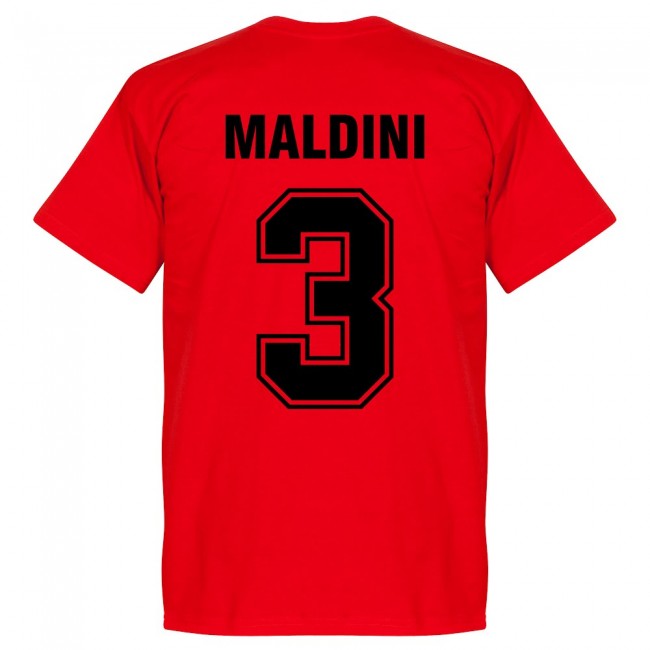 AC Milan Maldini 3 Team T-Shirt - Red