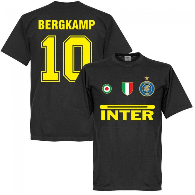 Inter Bergkamp 10 Team T-Shirt - Black