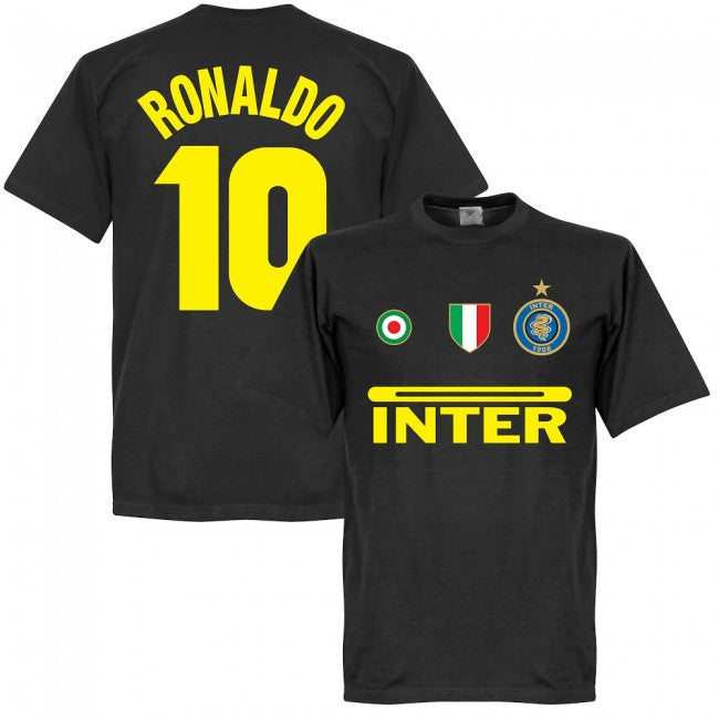 Inter Ronaldo 10 Team T-Shirt - Black