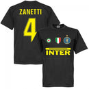 Inter Zanetti 4 Team T-Shirt - Black