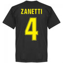 Inter Zanetti 4 Team T-Shirt - Black
