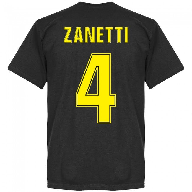 Inter Zanetti 4 Team T-Shirt - Black