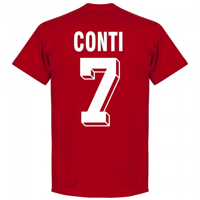 Roma Vintage Conti 7 Team T-Shirt - Tango Red