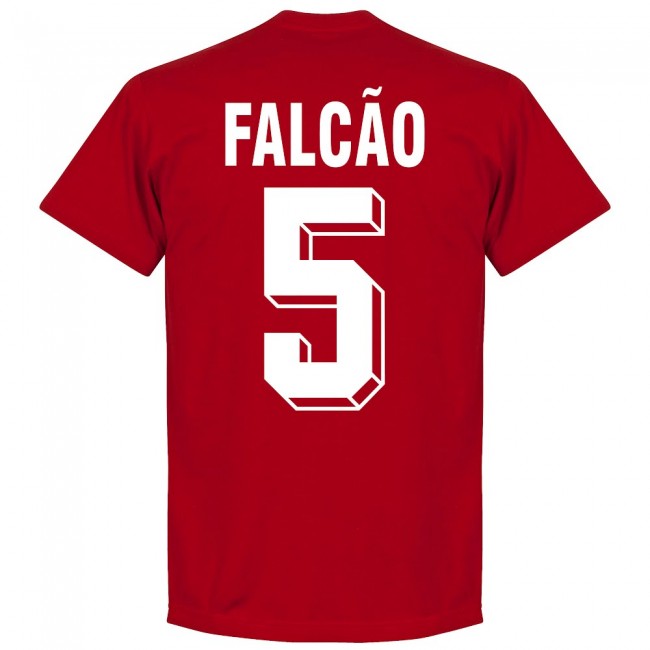 Roma Vintage Falcao 5 Team T-Shirt - Tango Red