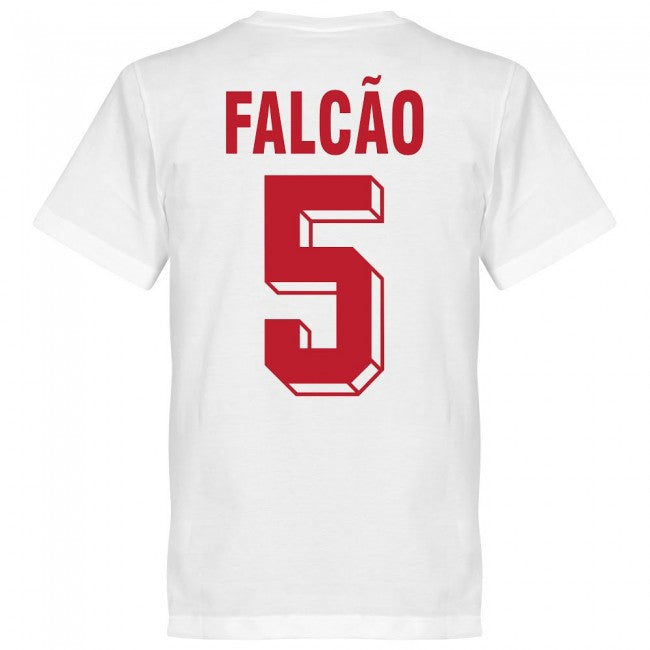 Roma Vintage Falcao 5 Team T-Shirt - White