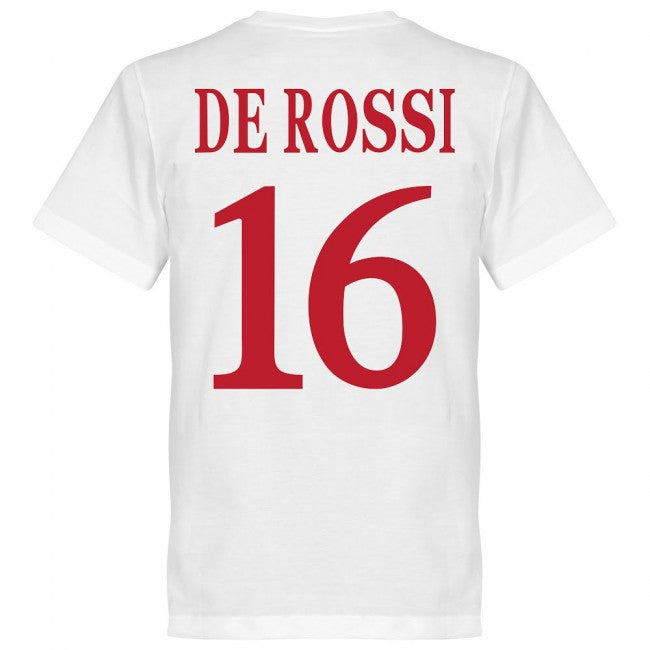 Roma Vintage De Rossi 16 Team T-Shirt - White