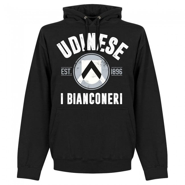 Udinese Established Hoodie - Black - Terrace Gear
