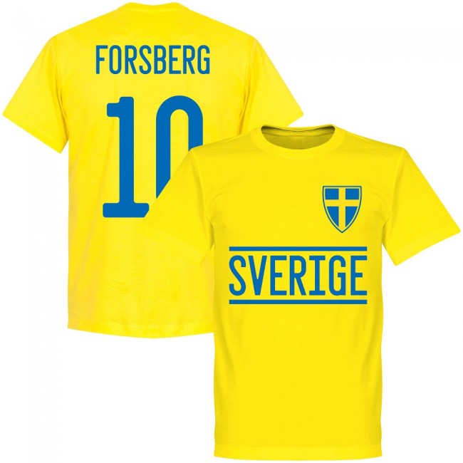Sweden Forsberg 10 2020 Team T-Shirt - Yellow