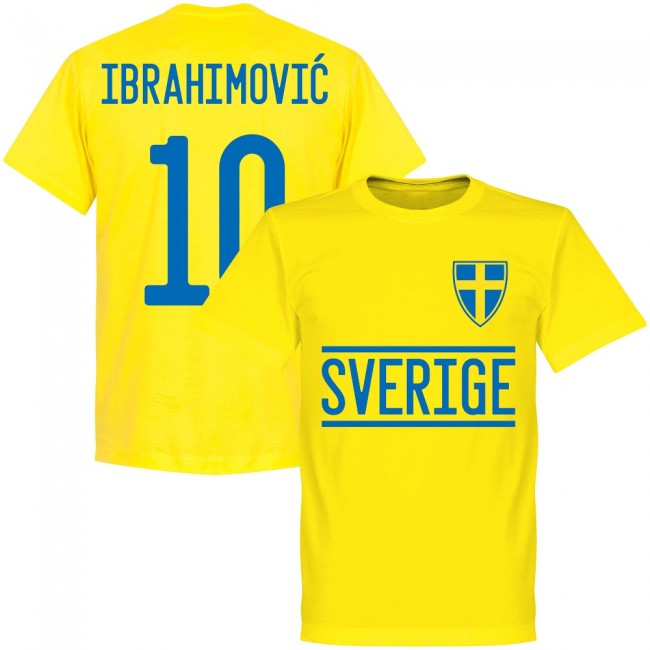 Sweden Ibrahimovic 10 2020 Team T-Shirt - Yellow