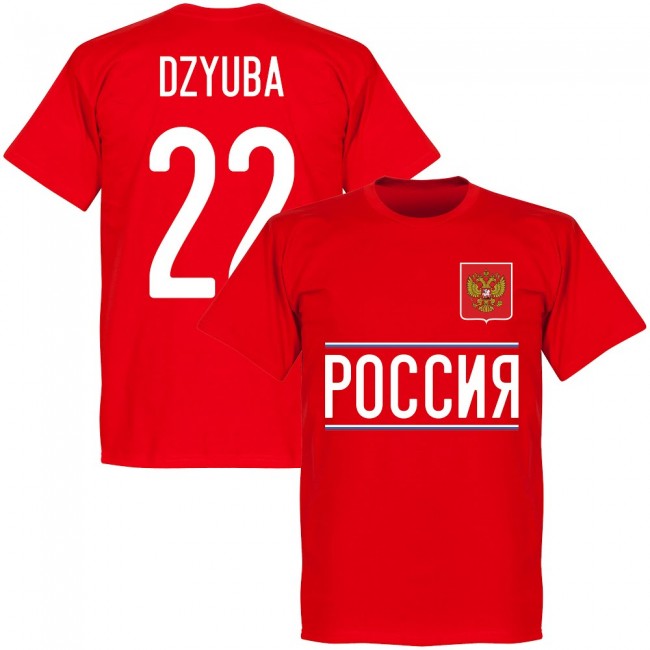 Russia Dzyuba 22 2020 Team T-Shirt - Red