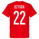 Russia Dzyuba 22 2020 Team T-Shirt - Red