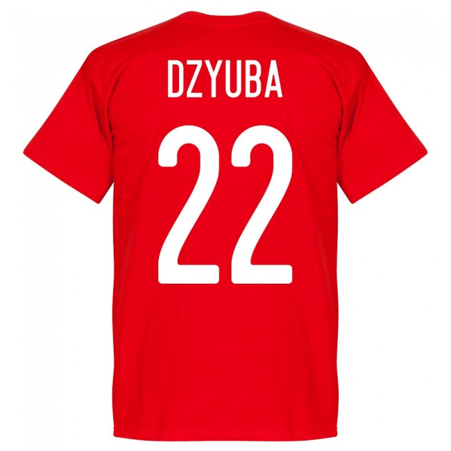 Russia Dzyuba 22 2020 Team T-Shirt - Red