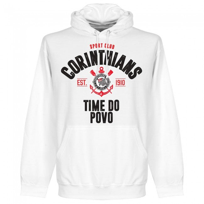 Corinthians Established Hoodie - White - Terrace Gear