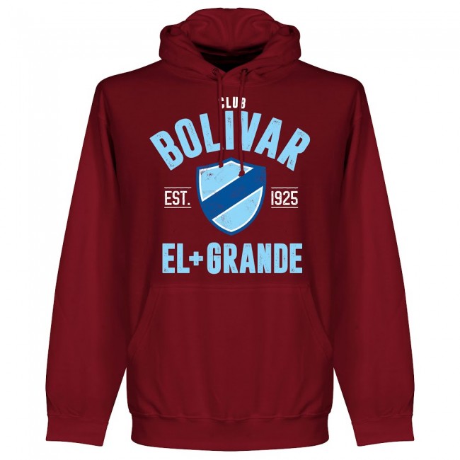 Club Bolivar Established Hoodie - Maroon - Terrace Gear