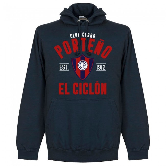 Cerro Porteno Established Hoodie - Navy - Terrace Gear