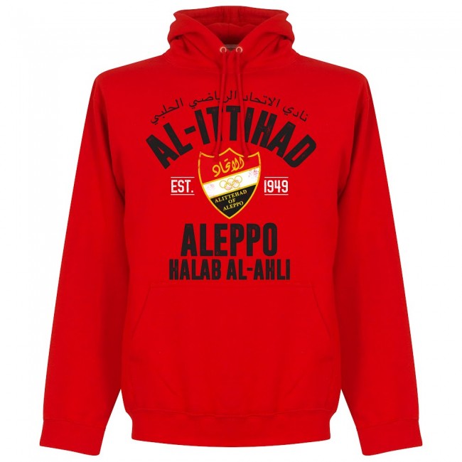 Al-Ittihad Established Hoodie - Red - Terrace Gear
