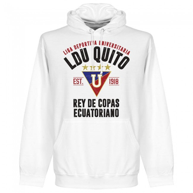 LDU Quito Established Hoodie - White - Terrace Gear