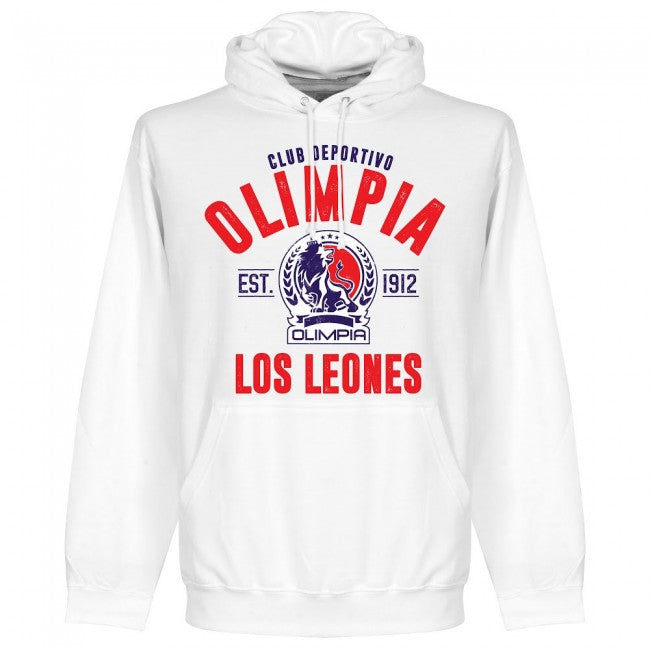 CD Olimpia Established Hoodie - White - Terrace Gear
