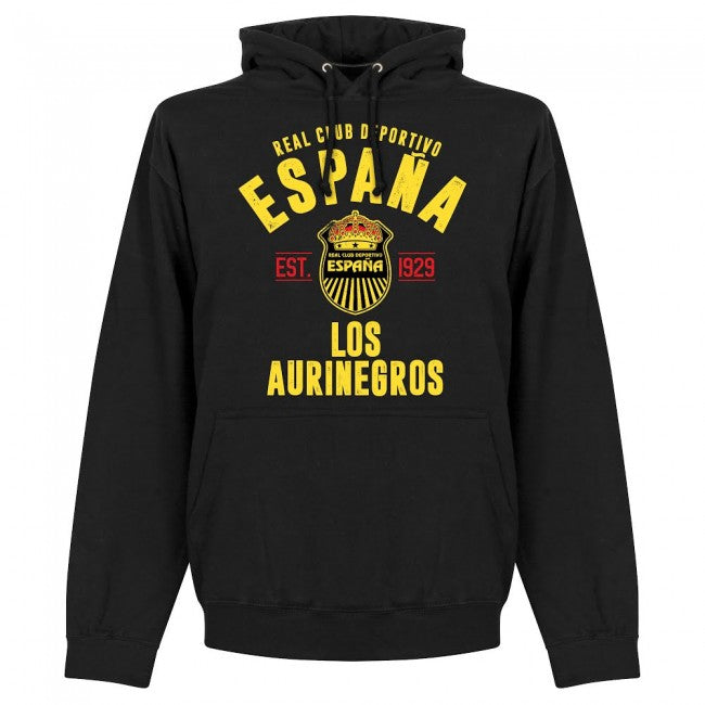 Real Club Deportivo Espana Established Hoodie - Black - Terrace Gear
