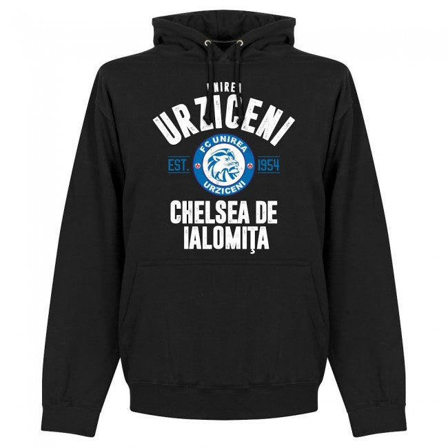 Unirea Urziceni Established Hoodie - Black - Terrace Gear