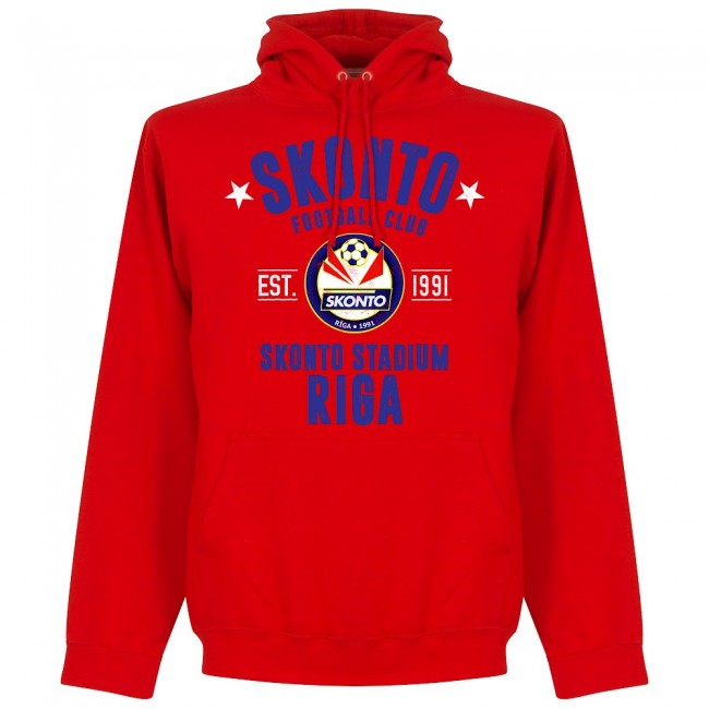 Skonto Riva Established Hoodie - Red - Terrace Gear