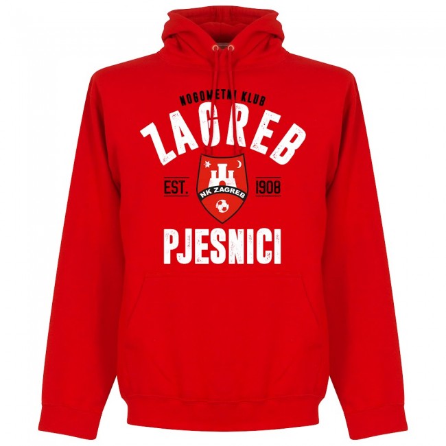 NK Zagreb Established Hoodie - Red - Terrace Gear