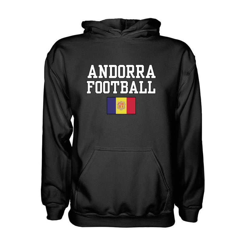 Andorra Football Hoodie - Black