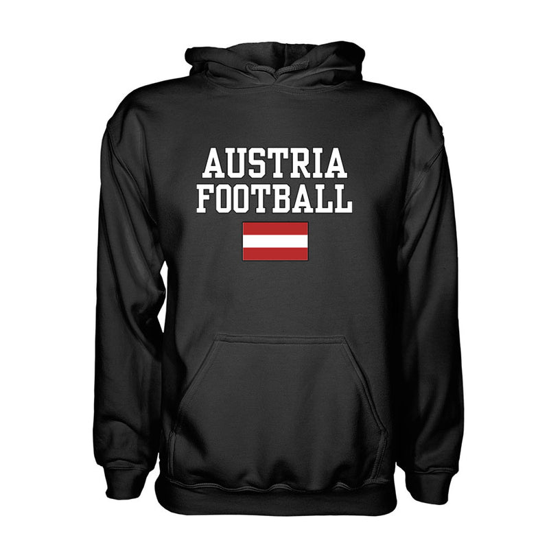Austria Football Hoodie - Black