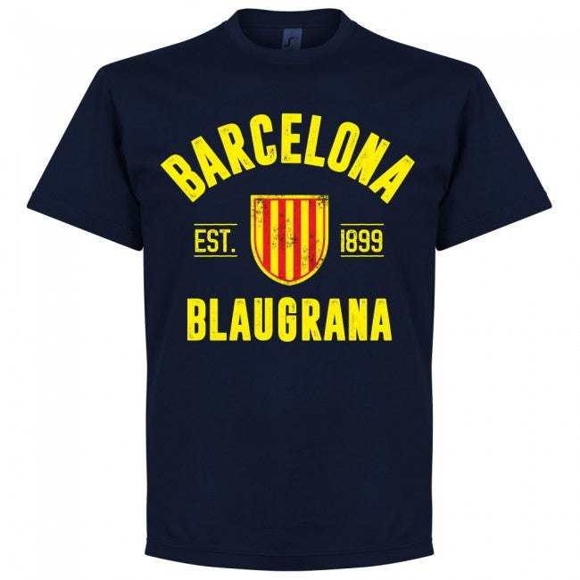 Barcelona Established T-Shirt - Navy