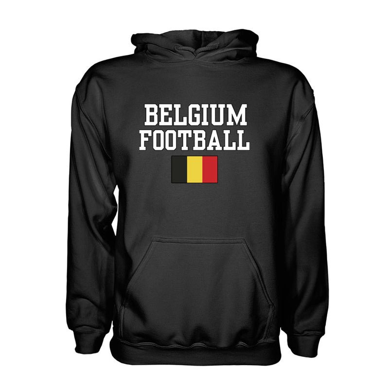 Belgium Football Hoodie - Black