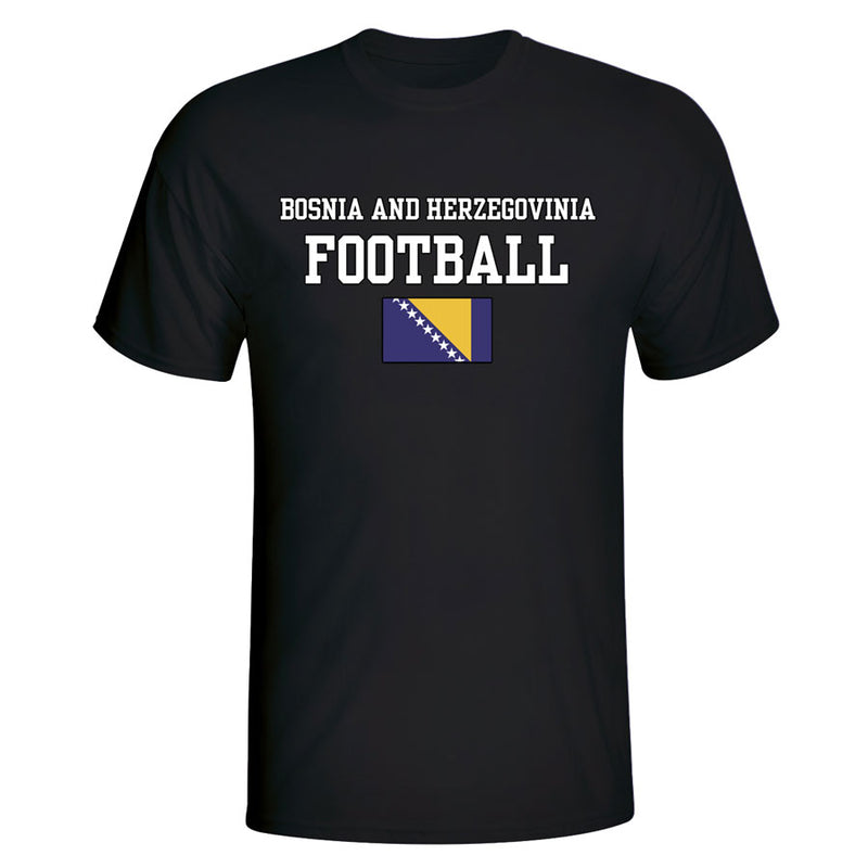 Bosnia and Herzegovinia Football T-Shirt - Black