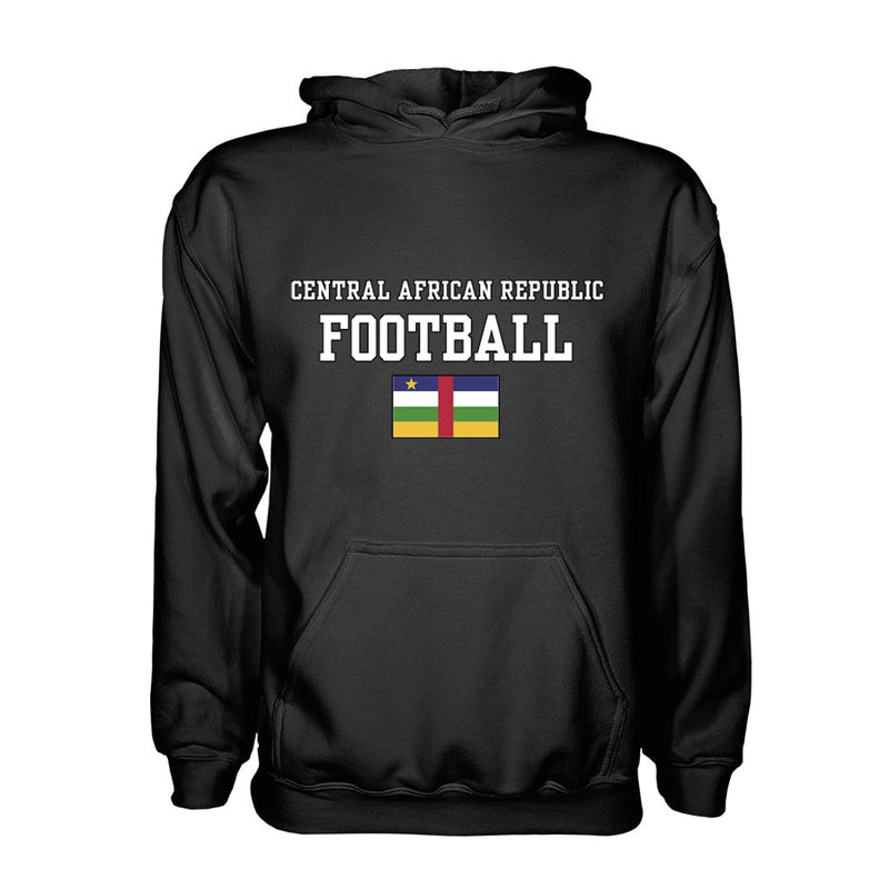 Central African Republic Football Hoodie - Black