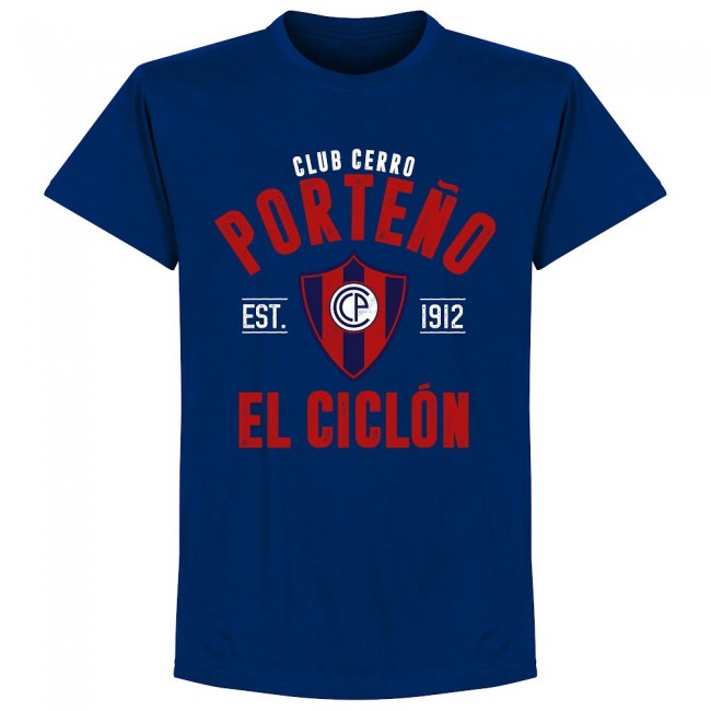 Cerro Porteno Established T-Shirt - Ultramarine - Terrace Gear