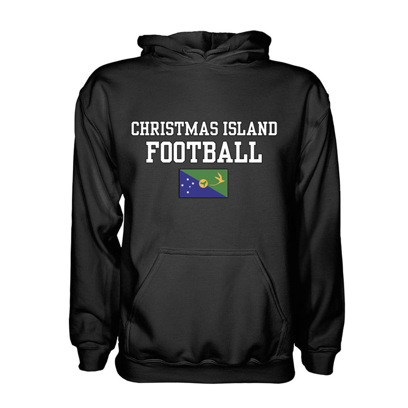 Christmas Island Football Hoodie - Black