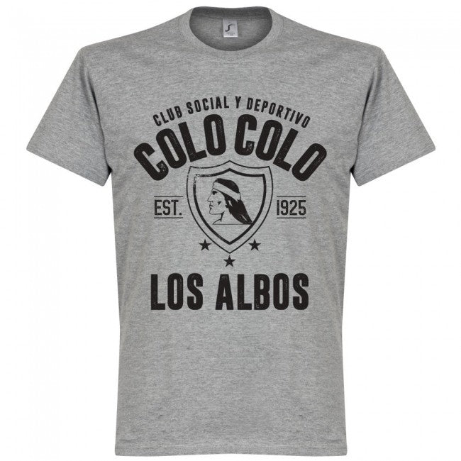 Colo Colo Established T-Shirt - Grey - Terrace Gear
