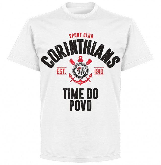 Corinthians Established T-Shirt - White - Terrace Gear