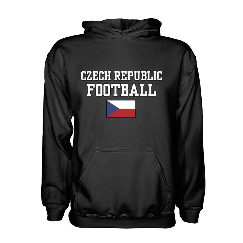 Czech Republic Football Hoodie - Black
