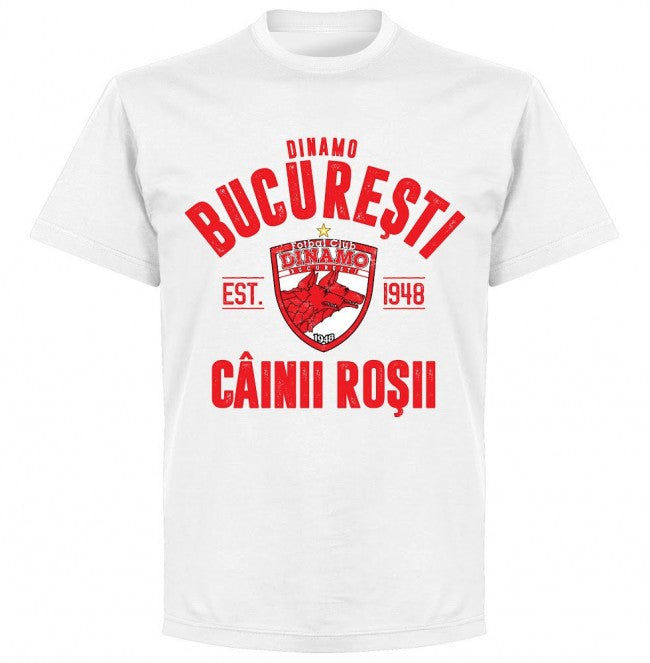 Dinamo Bucharest Established T-shirt - White - Terrace Gear