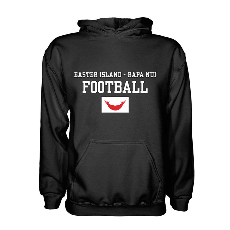 Easter Island - Rapa Nui Football Hoodie - Black