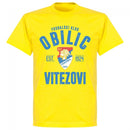 FC Obilic Established T-shirt - Yellow - Terrace Gear