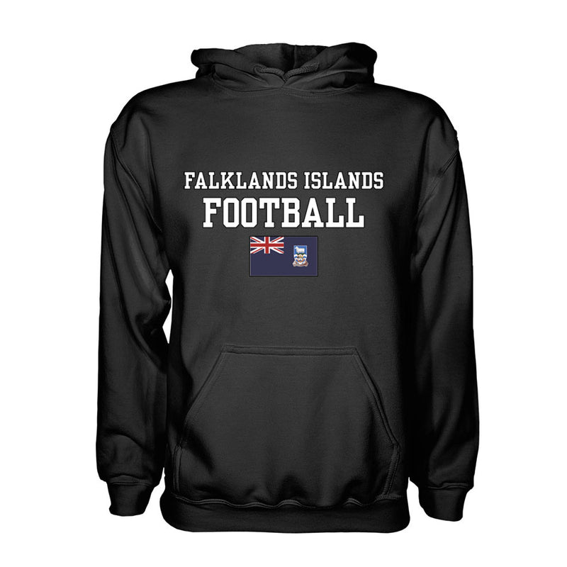 Falklands Islands Football Hoodie - Black