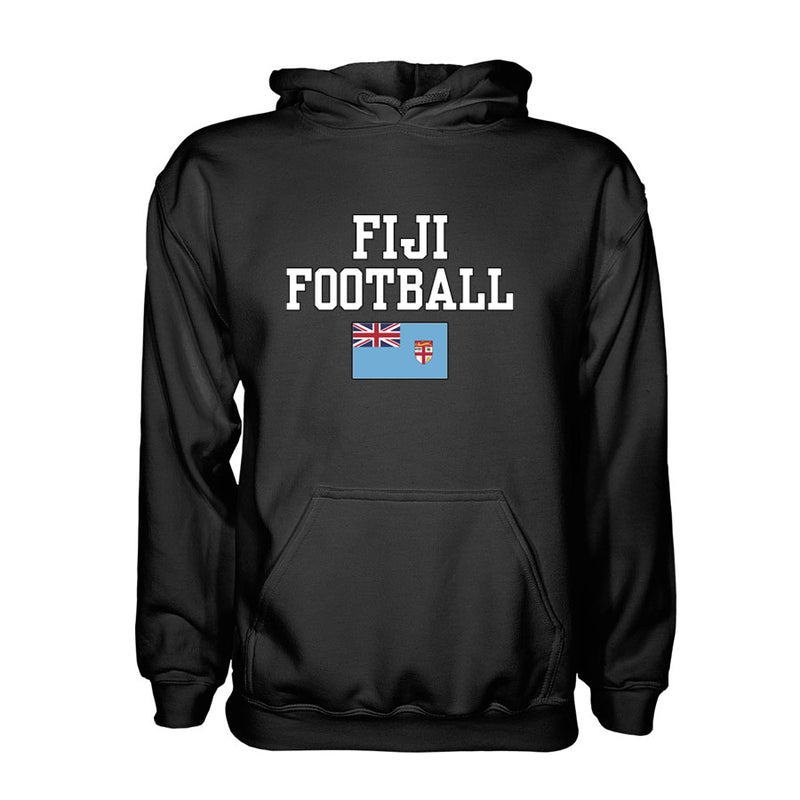 Fiji Football Hoodie - Black